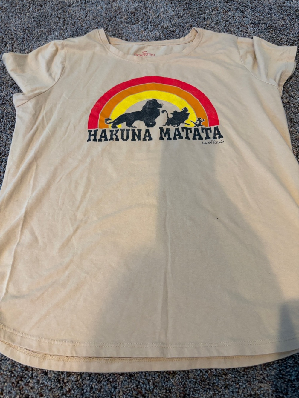 Hakuna Matata Women’s Tee - Cream with Rainbow Graphic
